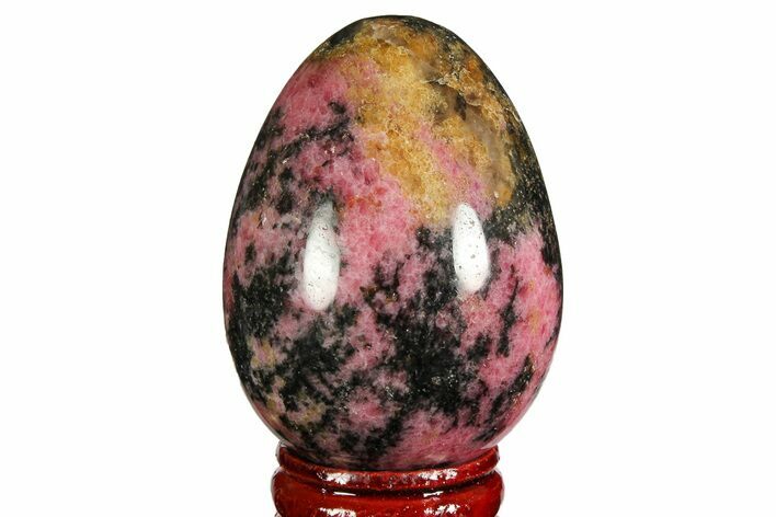 Polished Rhodonite Egg - Madagascar #172460